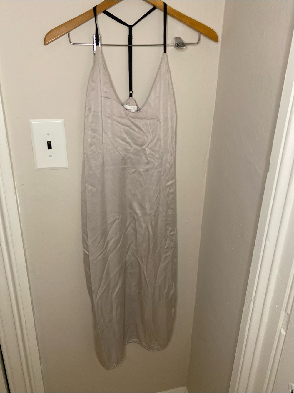 Lunya Silk Sleep dress size small, light gray stone color Razorback